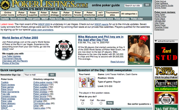 This is PokerListings: Your All In Poker Guide