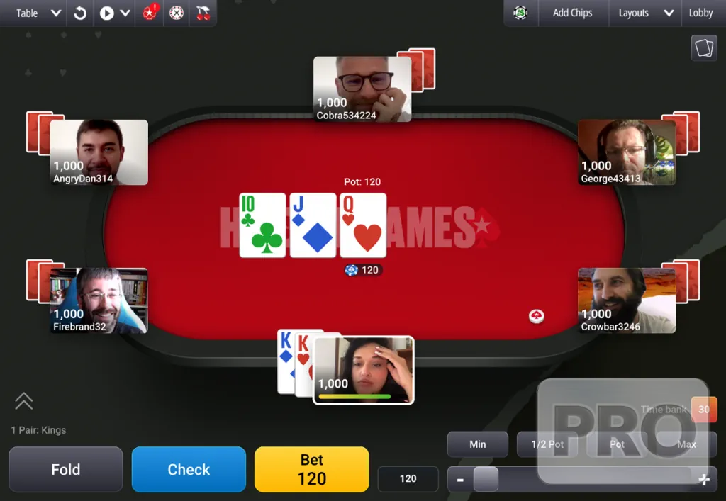 PokerStars Hamegames with webcam functionality
