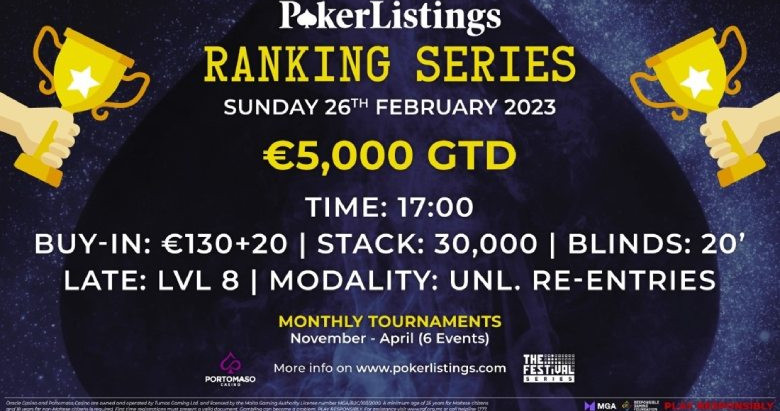 Dive Into the Latest PokerListings Ranking Series Tournament at the Portomaso Casino in Malta … Then Enjoy the Sea!