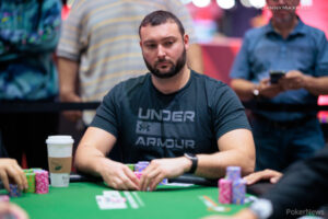 Nicholas Gerrity, Chip Leader for the Final Day of teh Monster Stack