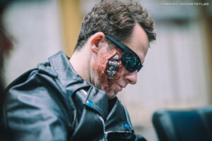 Dan "Jungleman" Cates as the Terminator in the Poker Players Championship