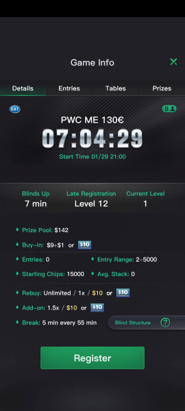 KKPoker PWC Satellite €130