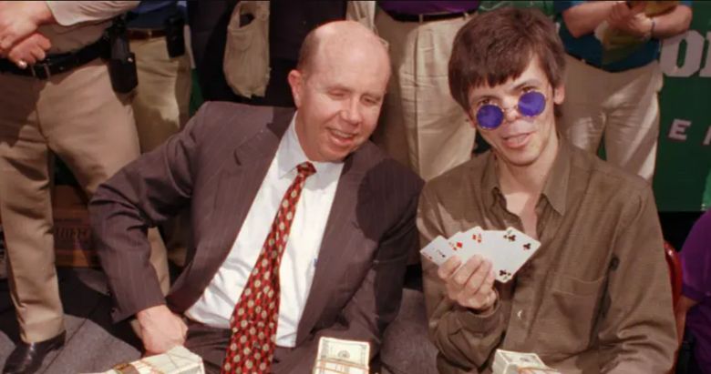 Jack Binion and Stu Ungar after WSOP 1997