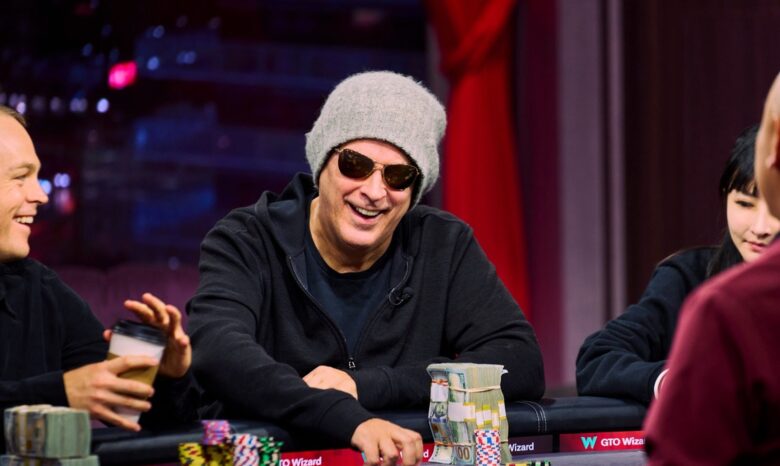 Phil Laak is playing in a poker tournament