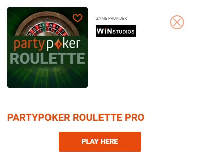 PartyPoker Roulette game