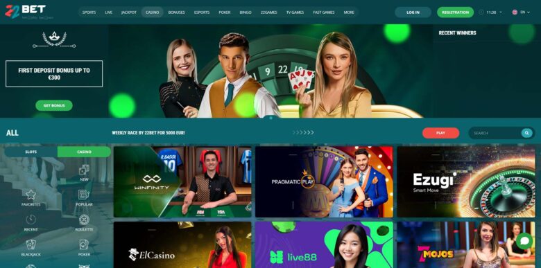 22Bet Casino official website