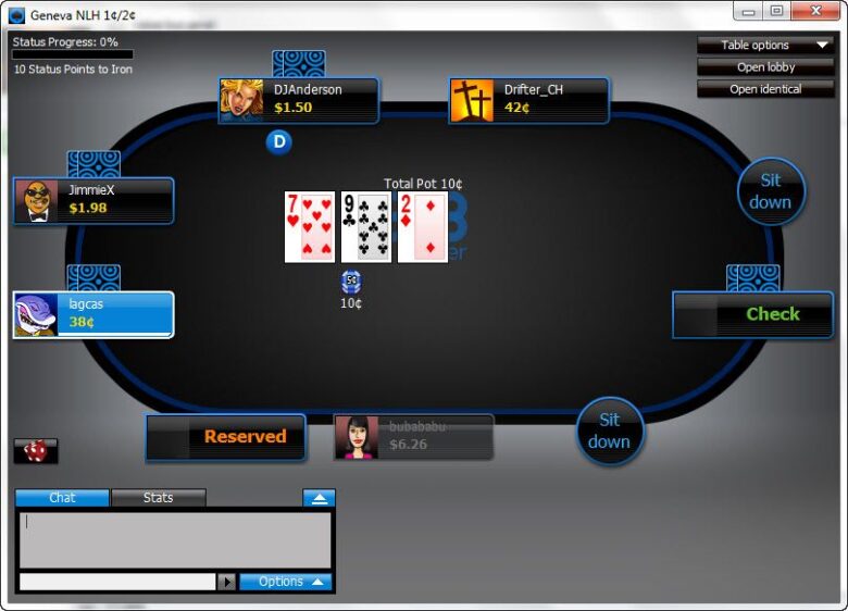 888 Poker New Jersey lobby