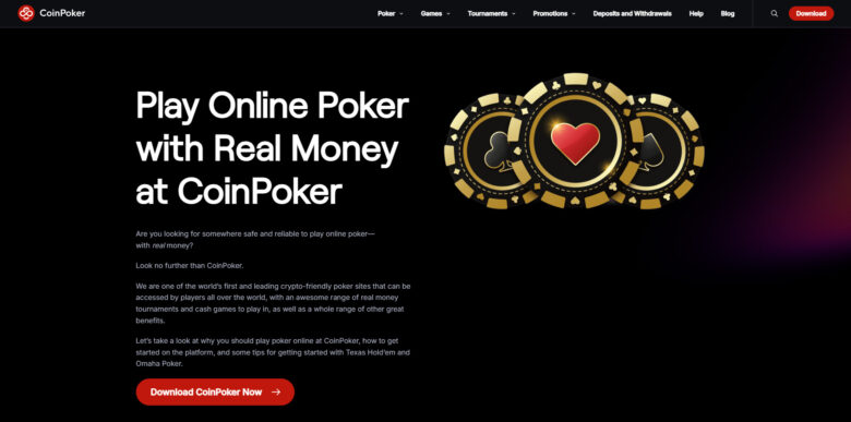 CoinPoker main page