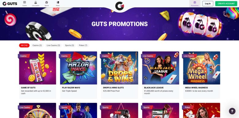 Guts Poker promotions