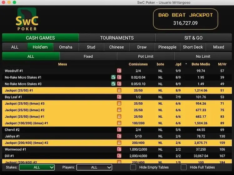 SWC Poker cashgames