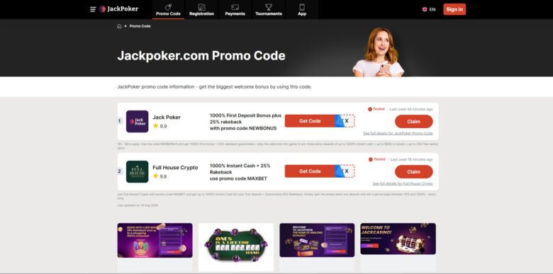 JackPoker promotions