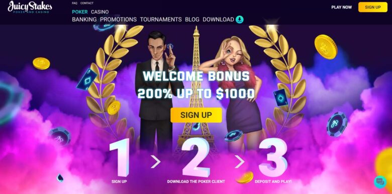 JuicyStakes Poker official website