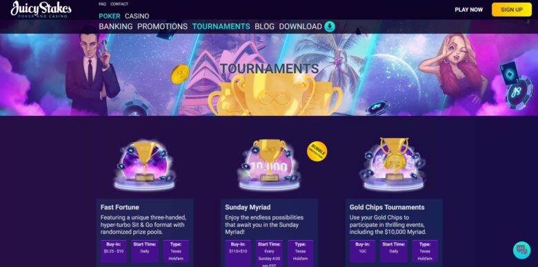 JuicyStakes Poker tournaments