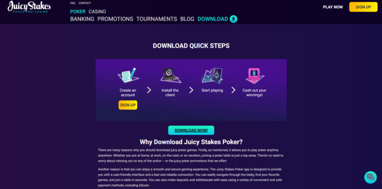 JuicyStakes Poker software