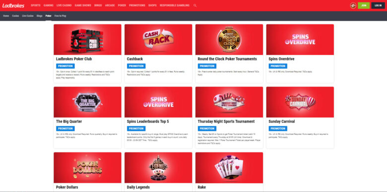 Ladbrokes poker promotions