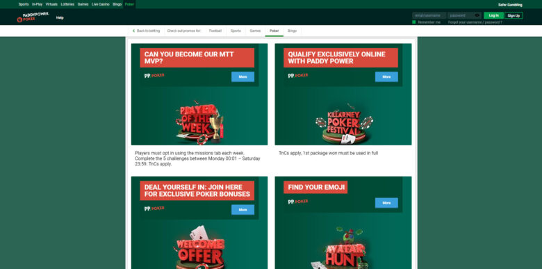 Paddy Power Poker promotions