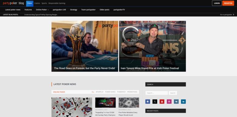 PartyPoker blog