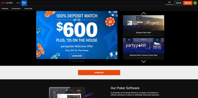 PartyPoker New Jersey official website