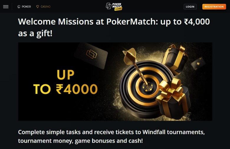 PokerMatch official website welcome missions