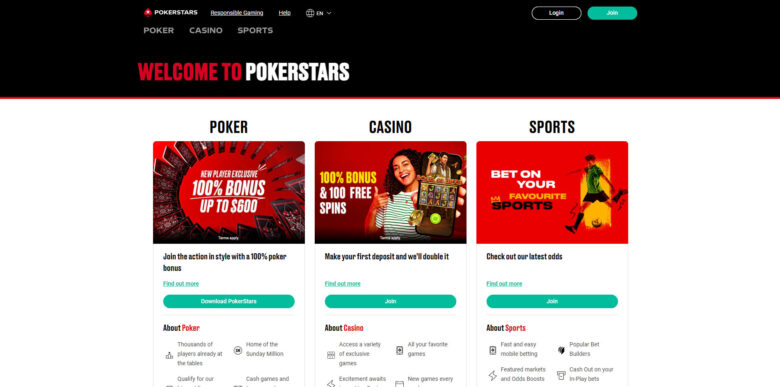 PokerStars official website