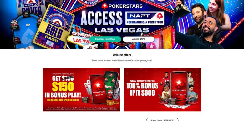 PokerStars New Jersey poker homepage