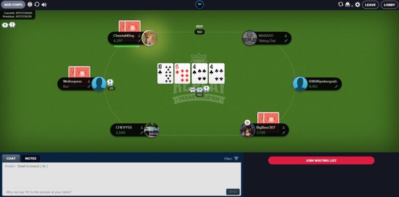 Replay Poker game process