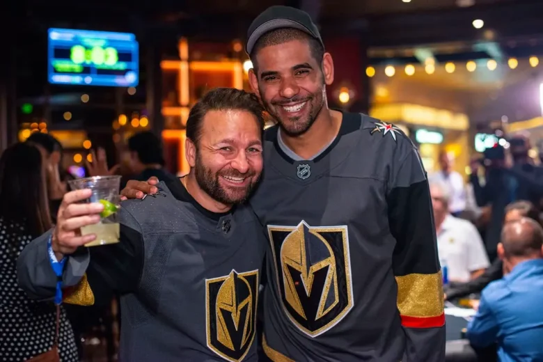 Daniel Negreanu and David Williams are cheering for the Vegas Golden Knights hockey team.