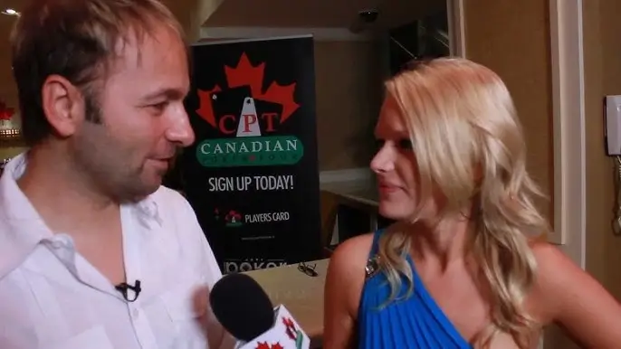 Amanda Leatherman interviews Daniel Negreanu in 2011.