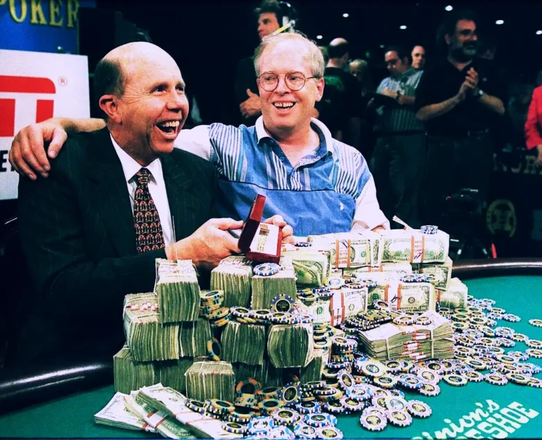 Jack Binion and Dan Harrington at WSOP