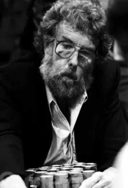 Jack Straus during play at WSOP 1982