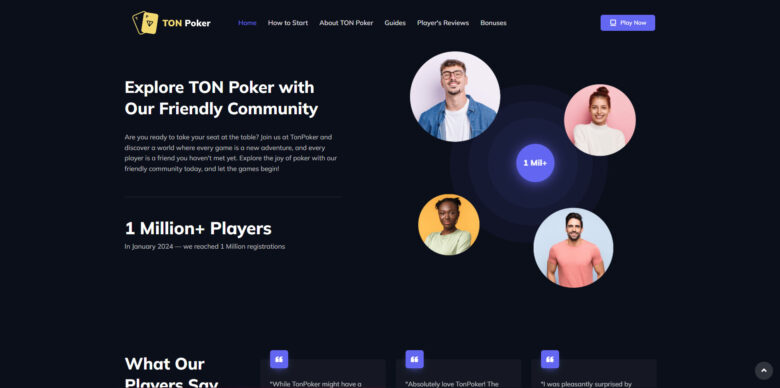 Explore TON Poker with friendly community