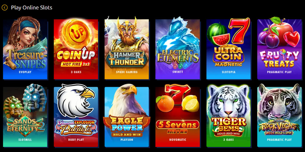 Jackpota Casino slots games selection