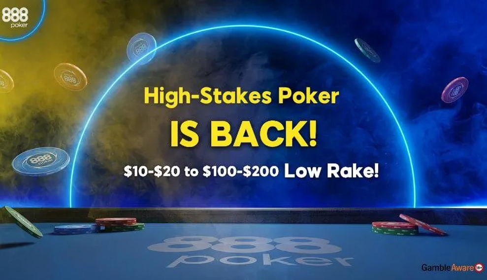 888poker Brings Back High-Stakes Cash Games with New Limits and Lower Rake