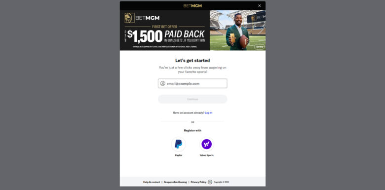 BetMGM Sports sign up