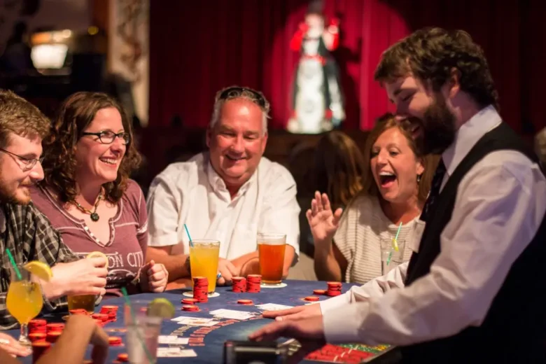 Diamond Tooth Gerties Casino poker table