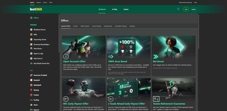 Bet365 sportsbook promotions