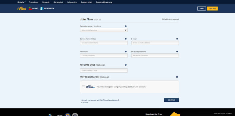 BetRivers Sportsbook sign up