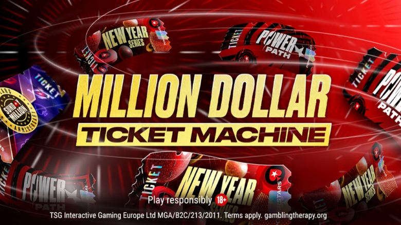 PokerStars New Year Series 2024 Million Dollar Ticket Machine 