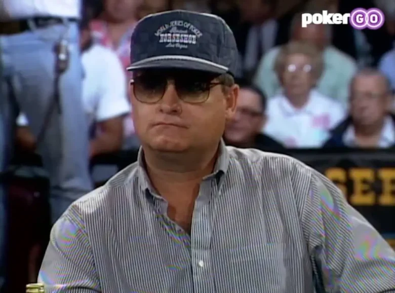 Jim Bechtel at the final table of the WSOP Main Event in 1993.