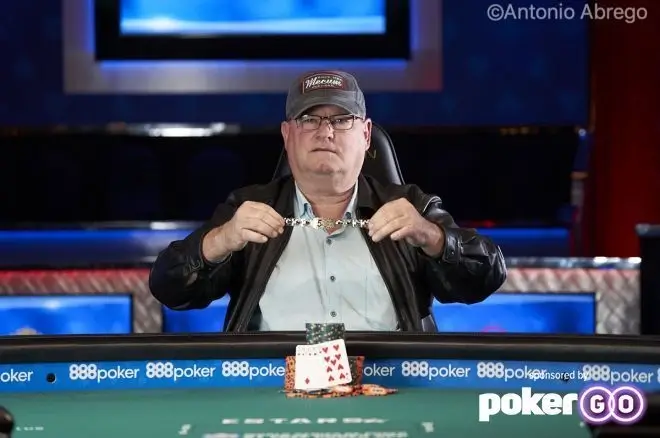 Jim Bechtel wins his second WSOP bracelet in 2019. Photo by Antonio Abrego.