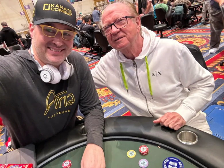 Phil Hellmuth and Billy Baxter in 2024. Photo from x.com/phil_hellmuth