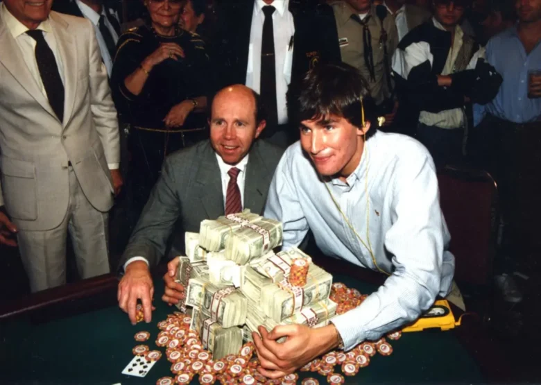 Jack Binion and Phil Hellmuth, 1989.