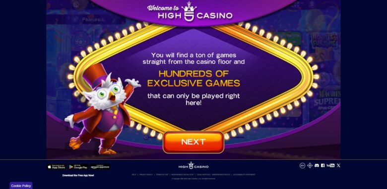 High 5 Casino Main page