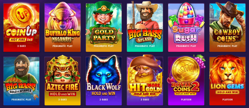 PlayFame Casino popular games section