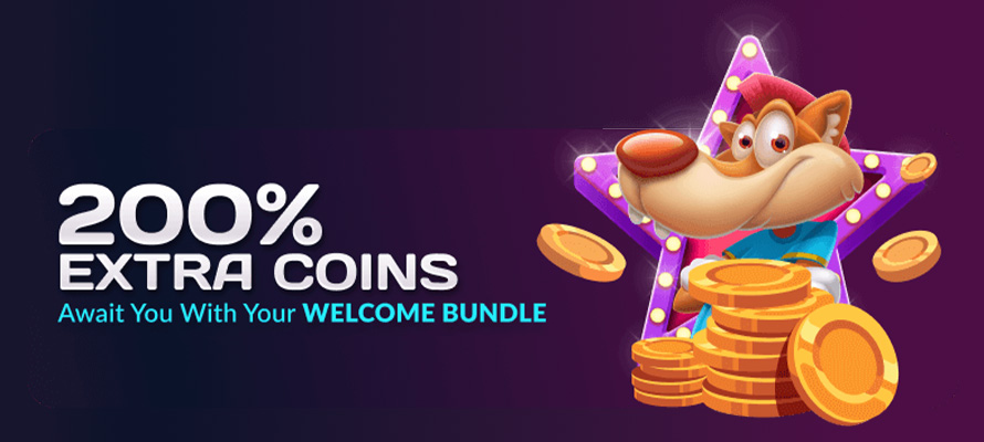 PlayFame Casino 200% extra coins promotion