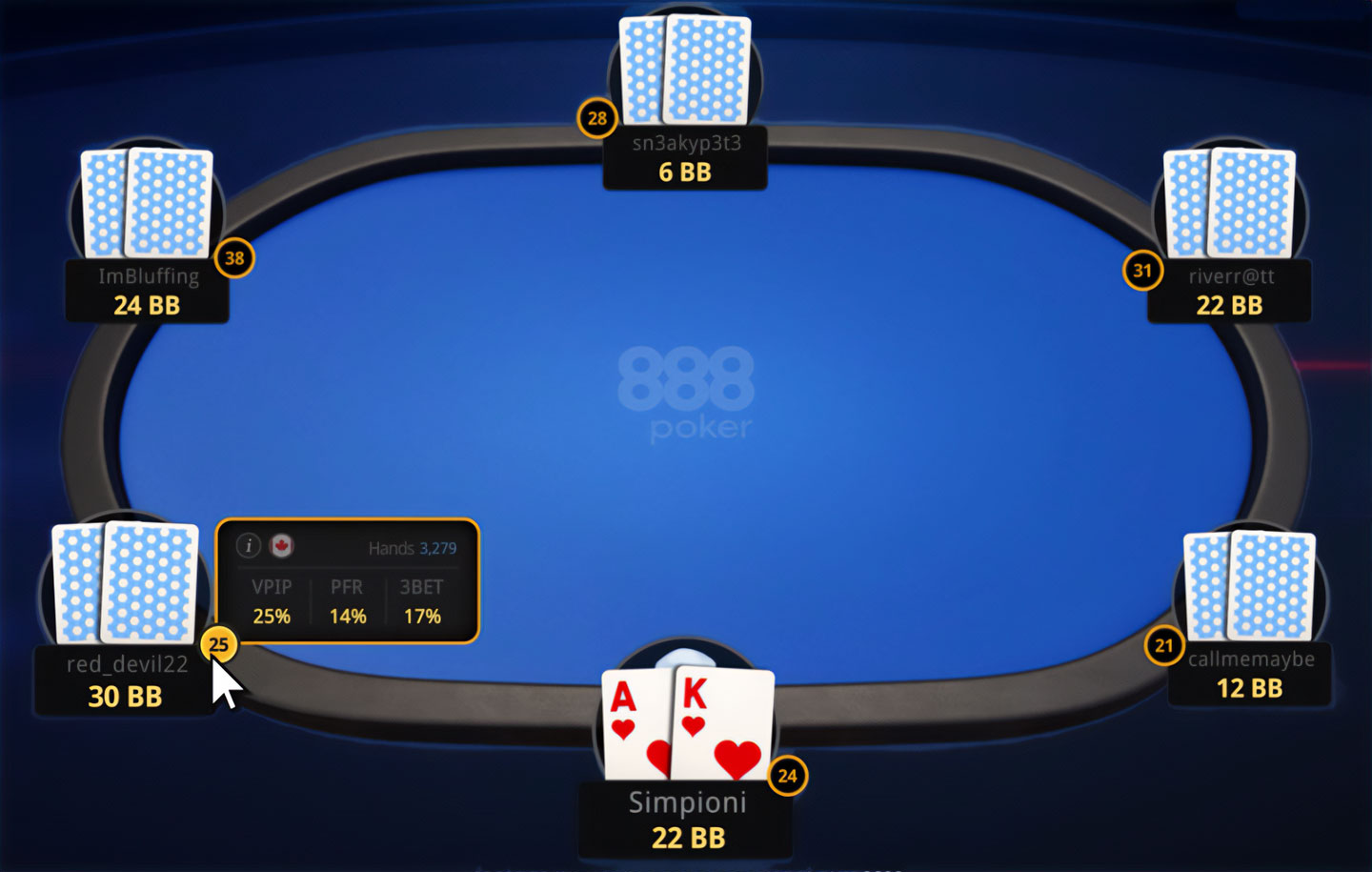 888poker Introduces Built-In HUD for All Players