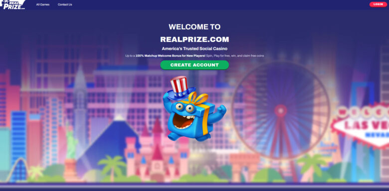 RealPrize Casino main page