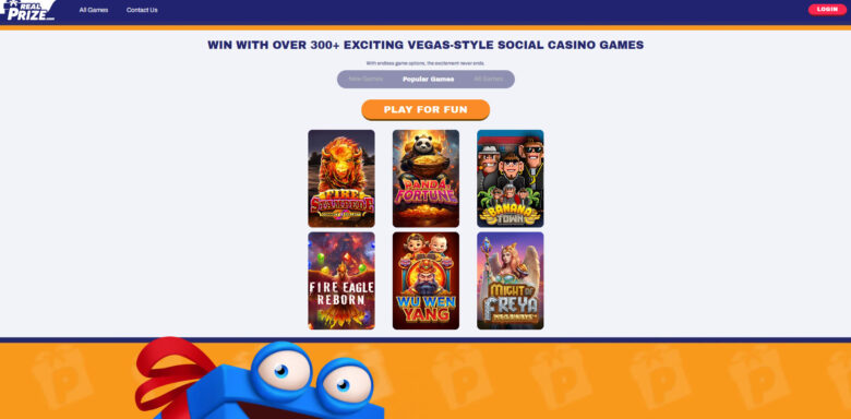 RealPrize Casino popular games