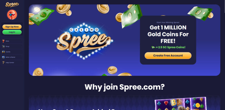 Spree Casino main page