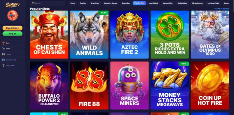 Spree Casino Popular Slots